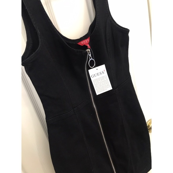 NWT Guess Black Denim Dress - M size - Picture 1 of 5